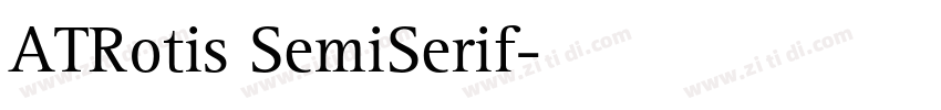 ATRotis SemiSerif字体转换